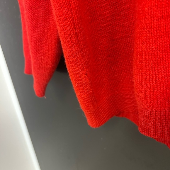 Rossignol M-L vintage wool sweater with tiny bear logo one striped sleeve EVC - Picture 14 of 16